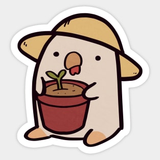 Cute Chicken Plant Lady Sticker